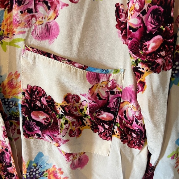 Anthropologie (tl) The Letter 100% Silk Floral Shirtdress - Picture 4 of 9